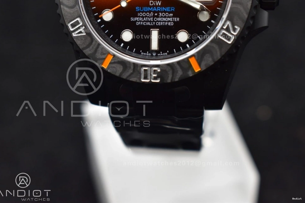 1:1 470 DIW Edition Black Orange Dial VS Upgraded VSF on DLC Best DLC Submariner Bracelet 0816